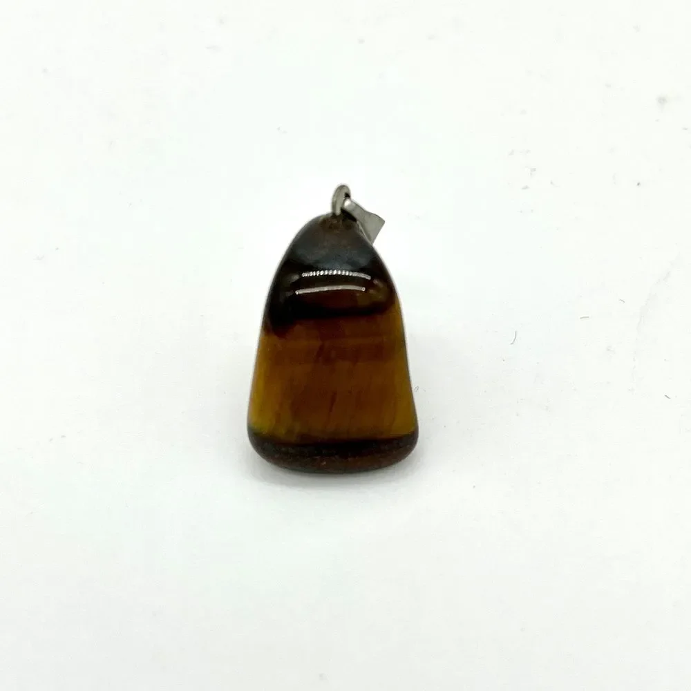 Tiger's Eye Pendant‎ Natural Stone Healing Crystal Polished Gemstone Charm